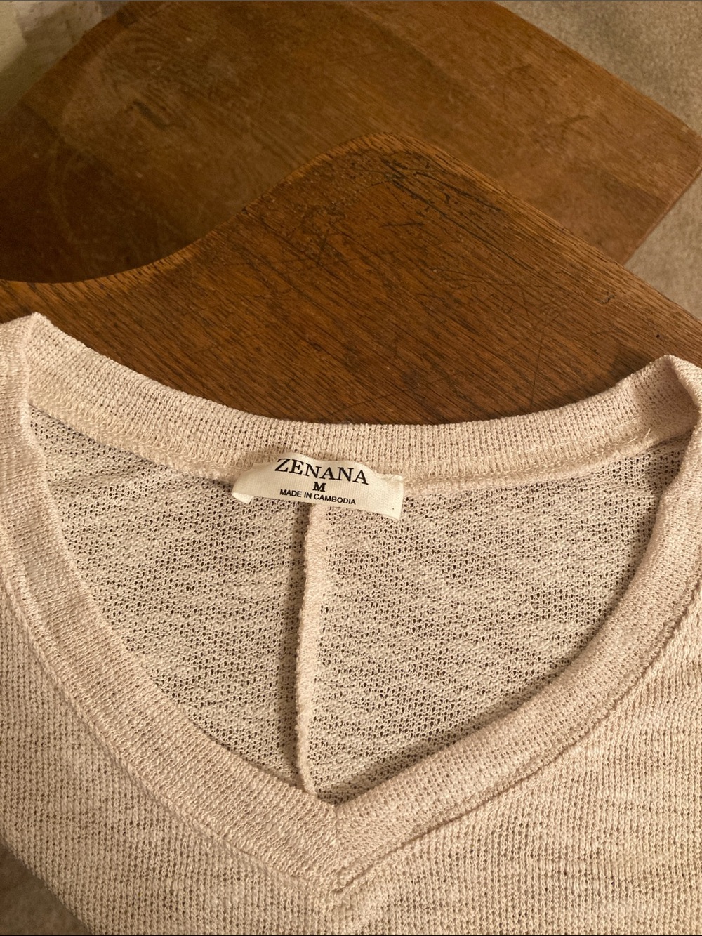 ZENANA Oversized Crop Top V-Neck Size M NIP - Picture 5 of 9